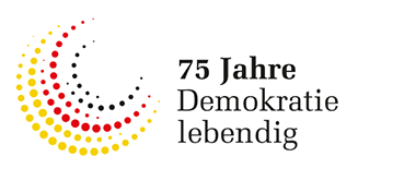 Logo 75 Jahre Demokratie lebendig