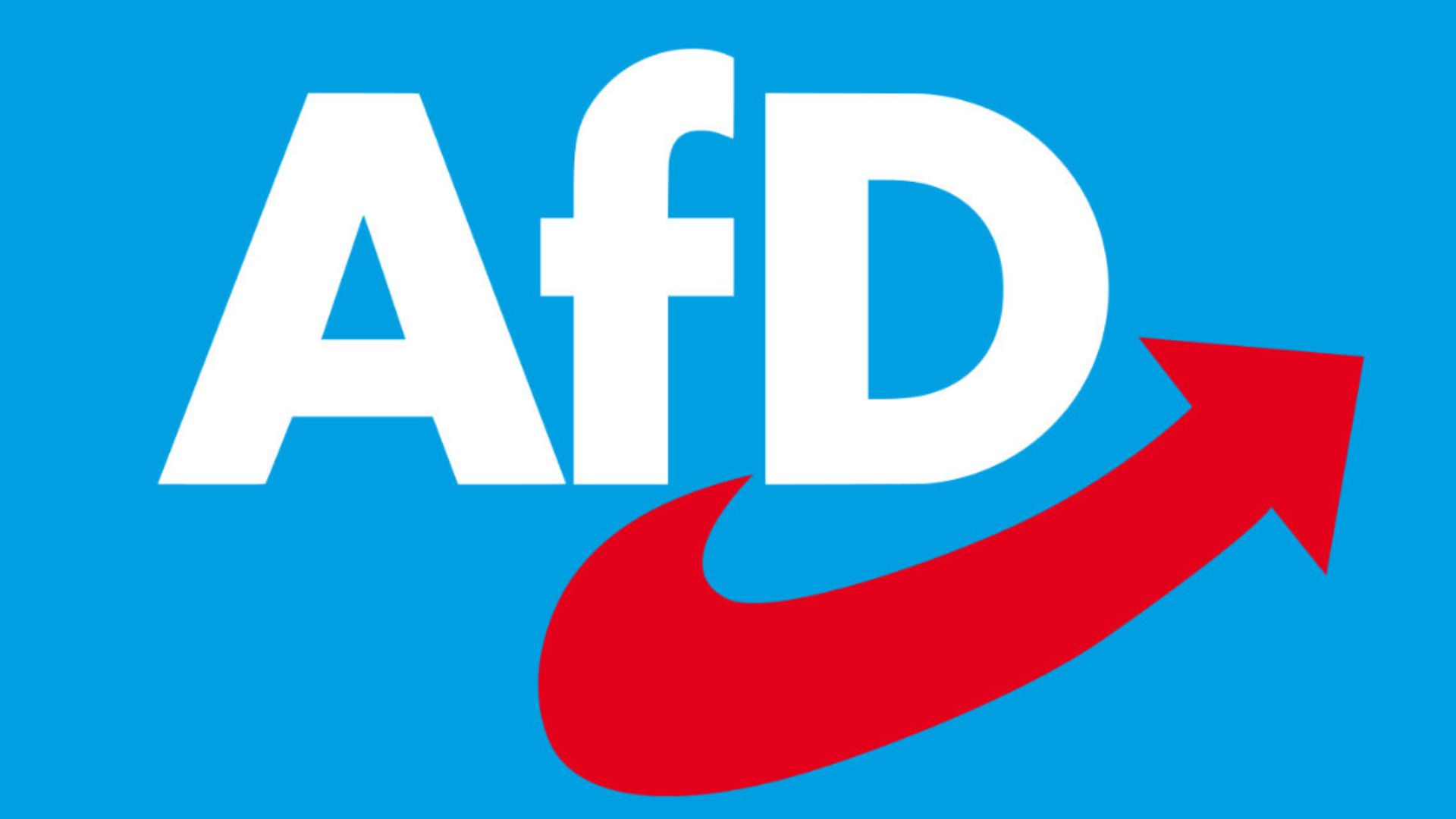 Die Buchstaben A, f und D in weißer Farbe auf blauem Hintergrund. Ein roter geschwungener Pfeil, der nach oben zeigt.